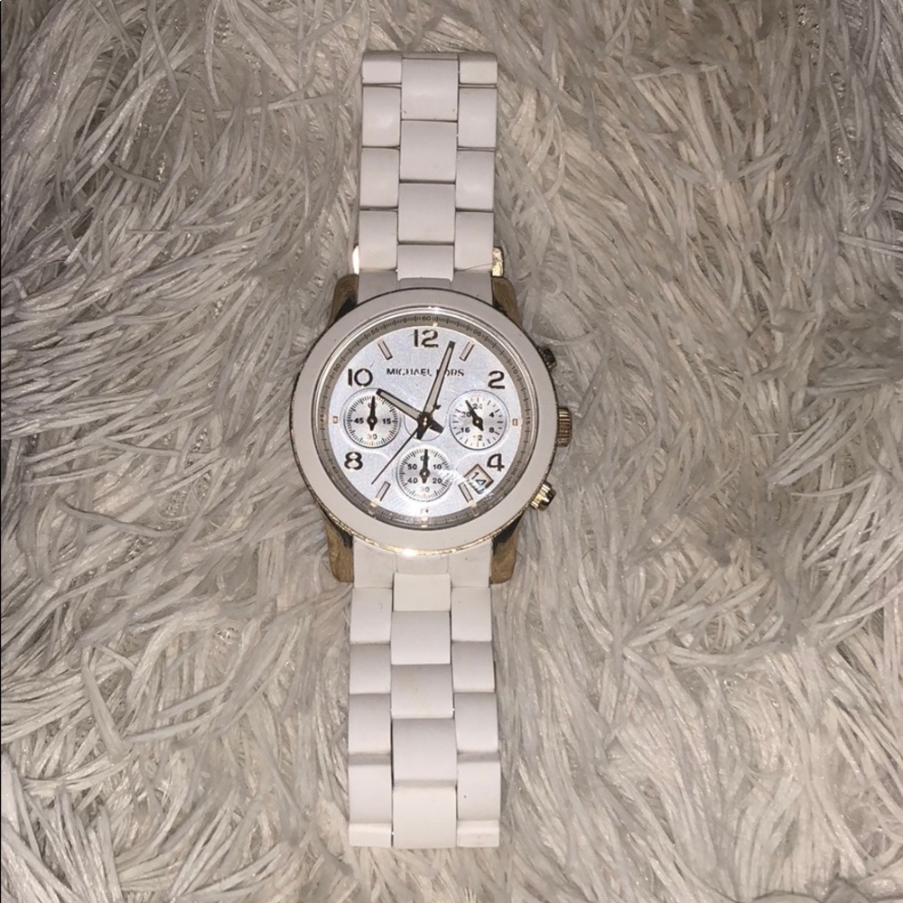 White & Gold Michael Kors Watch